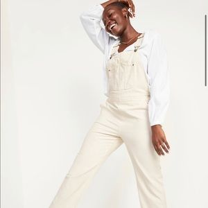 old navy tan women’s overalls